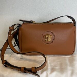 Versace Grained Calfskin Medusa Shoulder Bag NWT